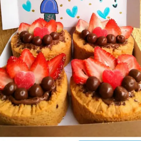 Mini cookies con fresas